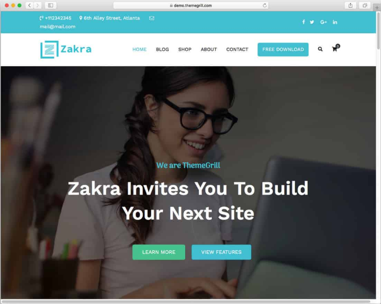 Zakra WordPress Theme